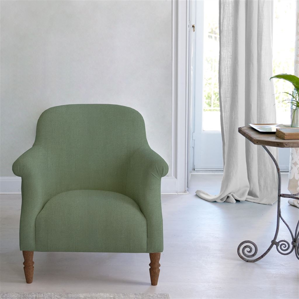 Paris Chair - Brera Lino - Thyme - Walnut Leg