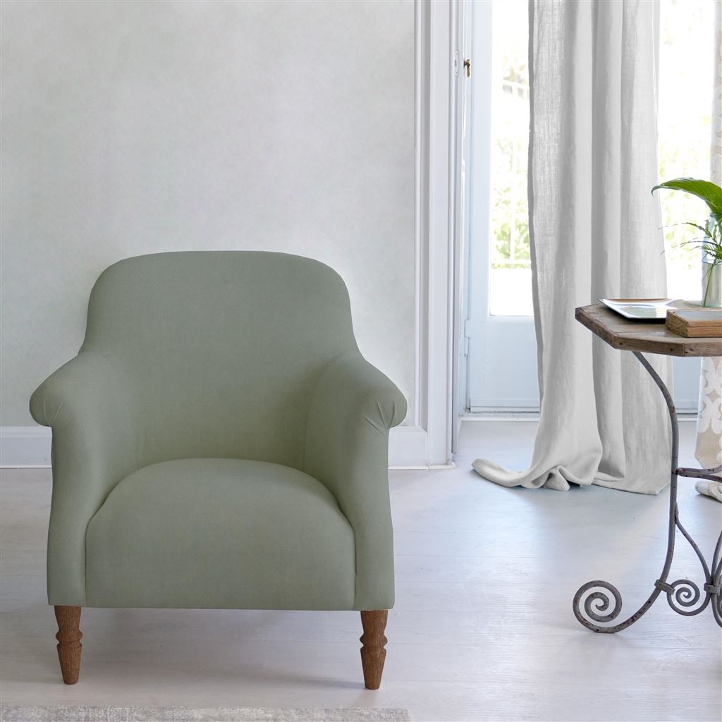 Paris Chair - Cassia - Zinc - Walnut Leg