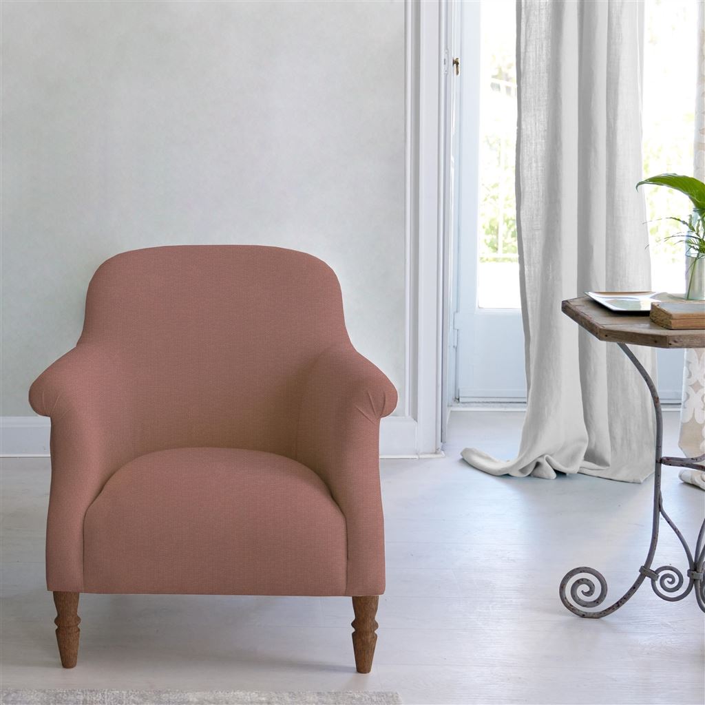 Paris Chair - Tarazona - Rose - Walnut Leg