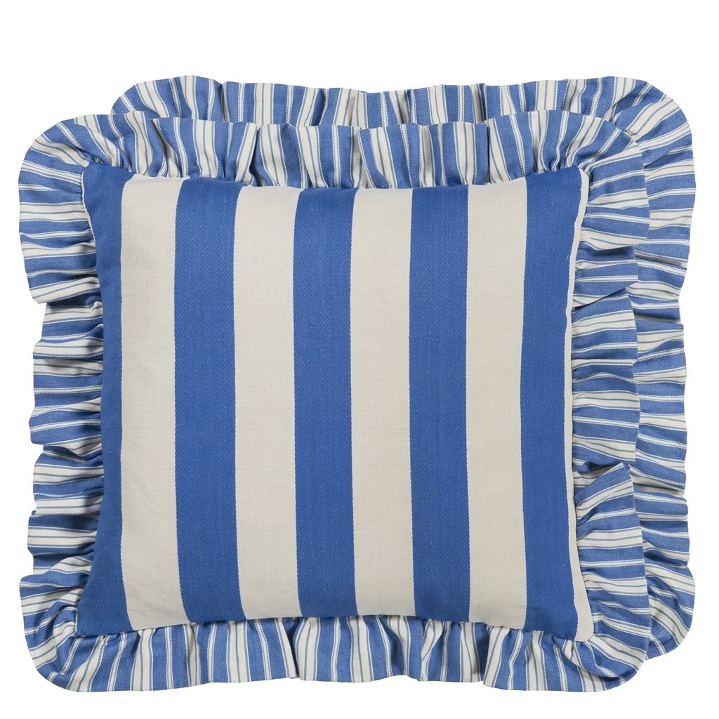 berkeley stripe cobalt cushion