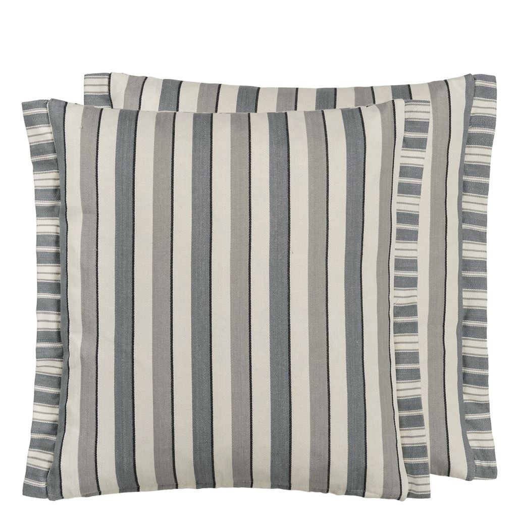 burlington stripe charcoal cushion