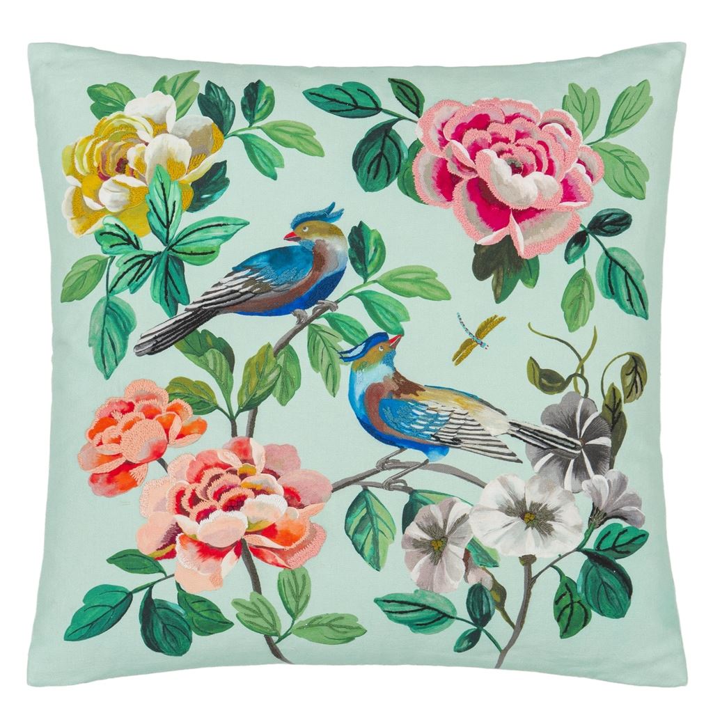 Mira Flores Duck Egg Cushion