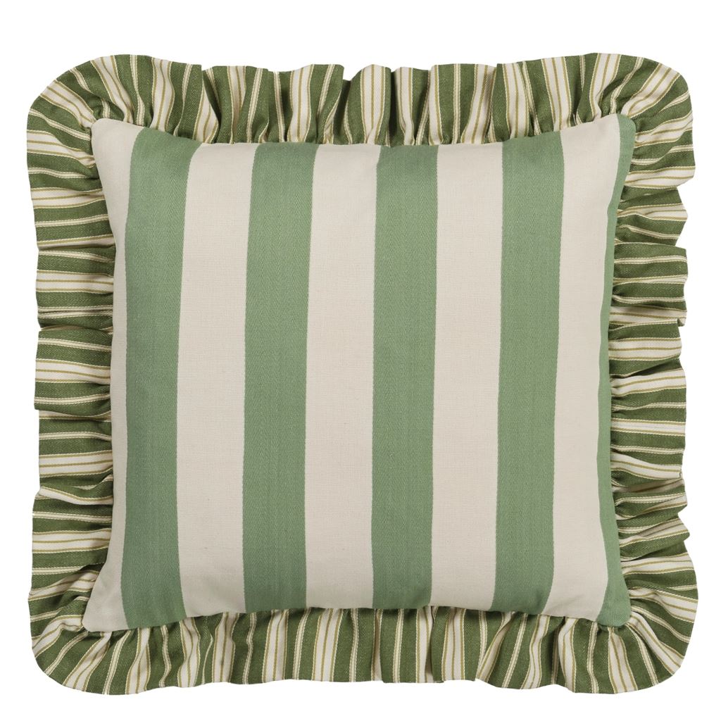 Berkeley Stripe Celadon Cushion