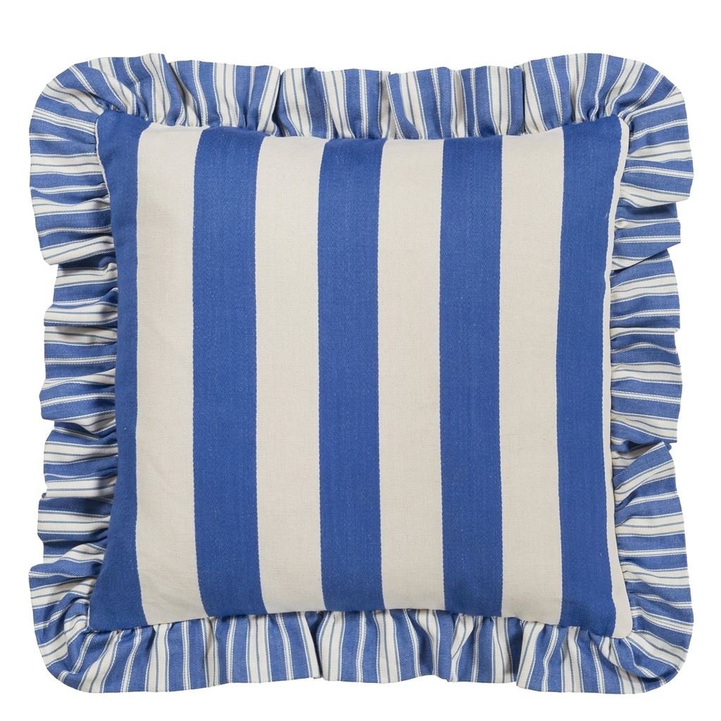 Berkeley Stripe Cobalt Cushion