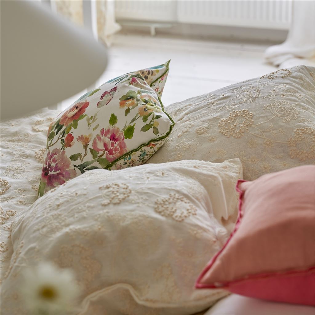 Fiore D'acqua Peony Cotton Cushion