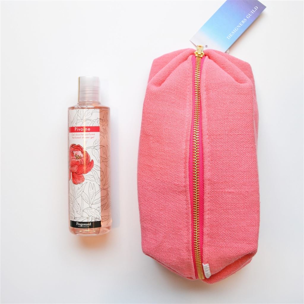 Hibiscus Linen Washbag + Peony Shower Gel Gift Box