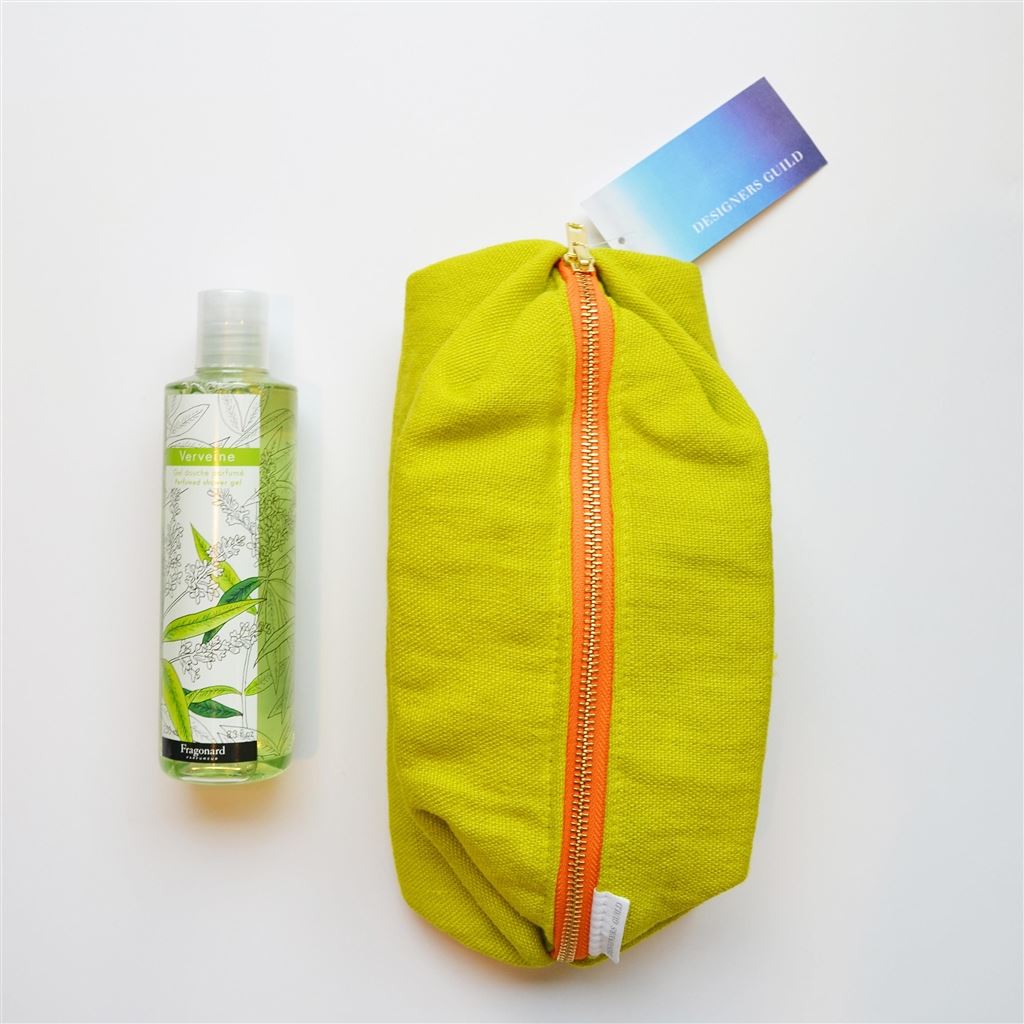 Lime Linen Washbag + Verviene Shower Gel Gift Box