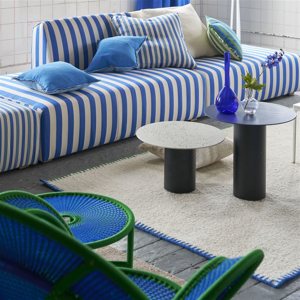 Brera Lino Cornflower & Lapis Linen Cushion