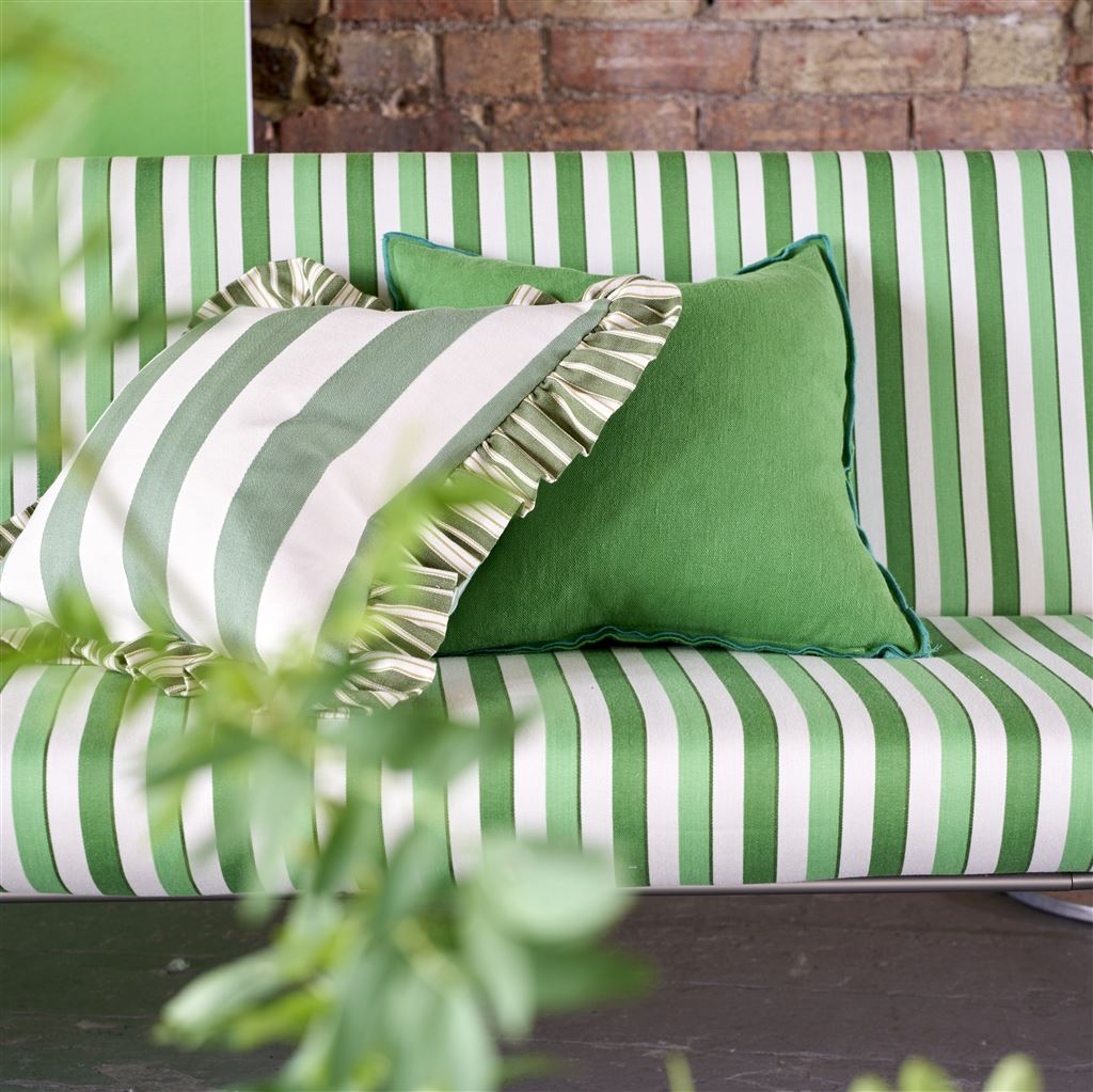 Brera Lino Emerald & Capri Linen Cushion