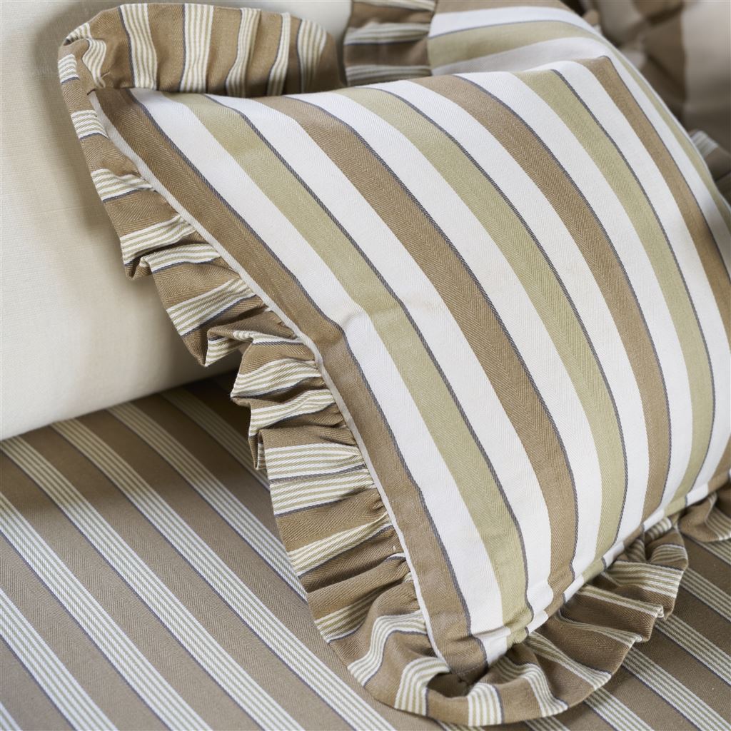 Berkeley Stripe Natural Cotton Decorative Pillow