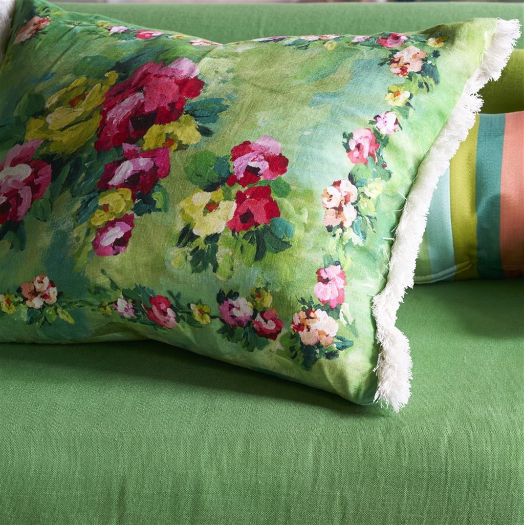 Coussin Ghirlanda Emerald Linen