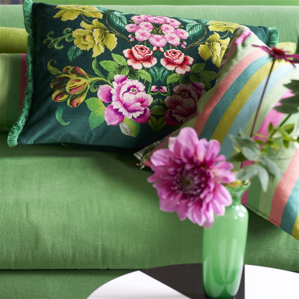 Eleonora Velours Viridian Velvet Cushion