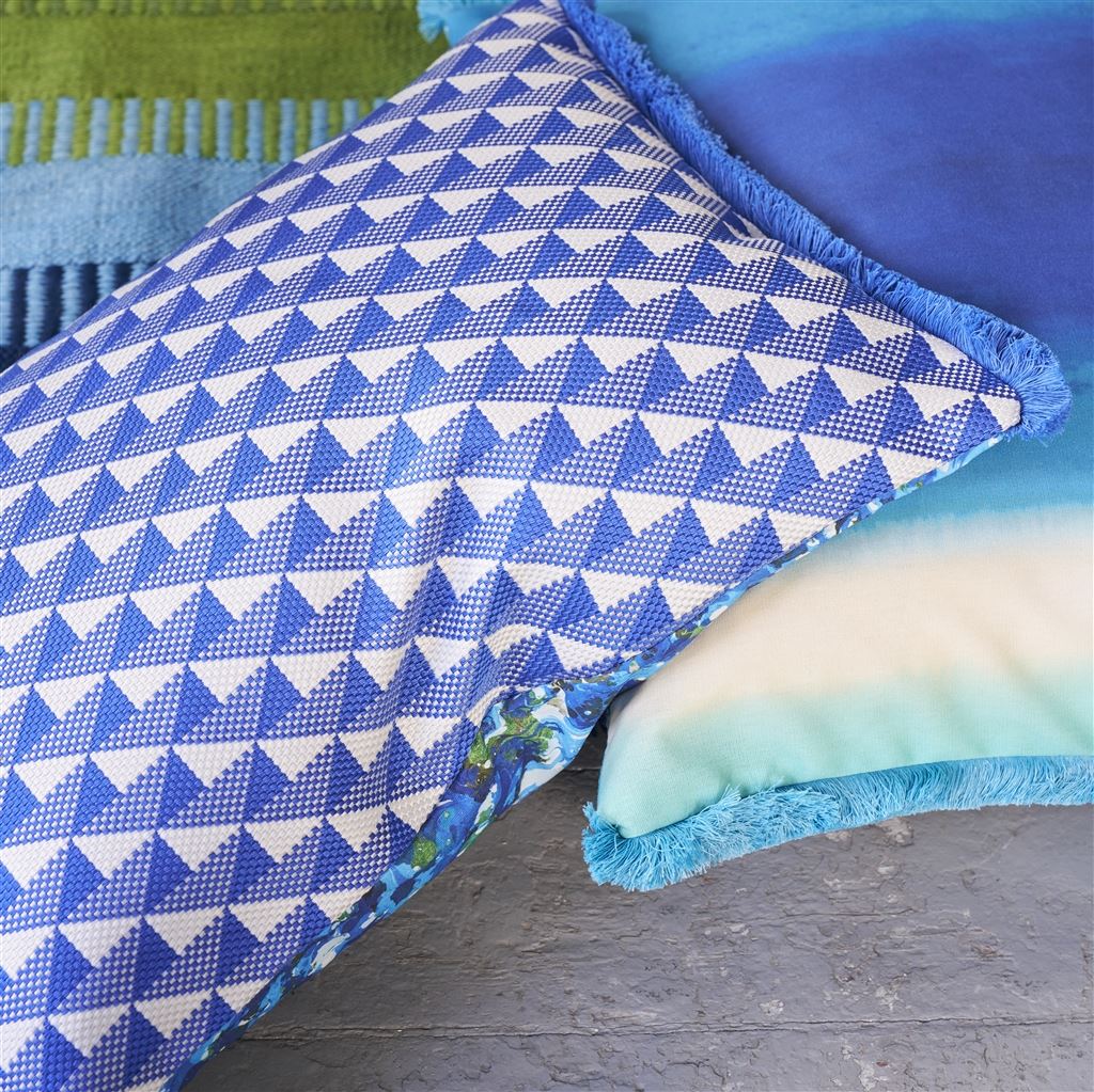 Tarakan Cobalt Outdoor Decorative Pillow