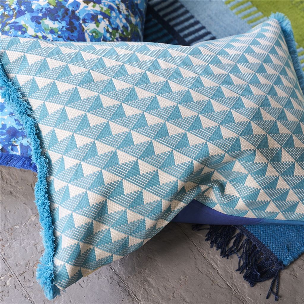 Tarakan Azure Outdoor Decorative Pillow