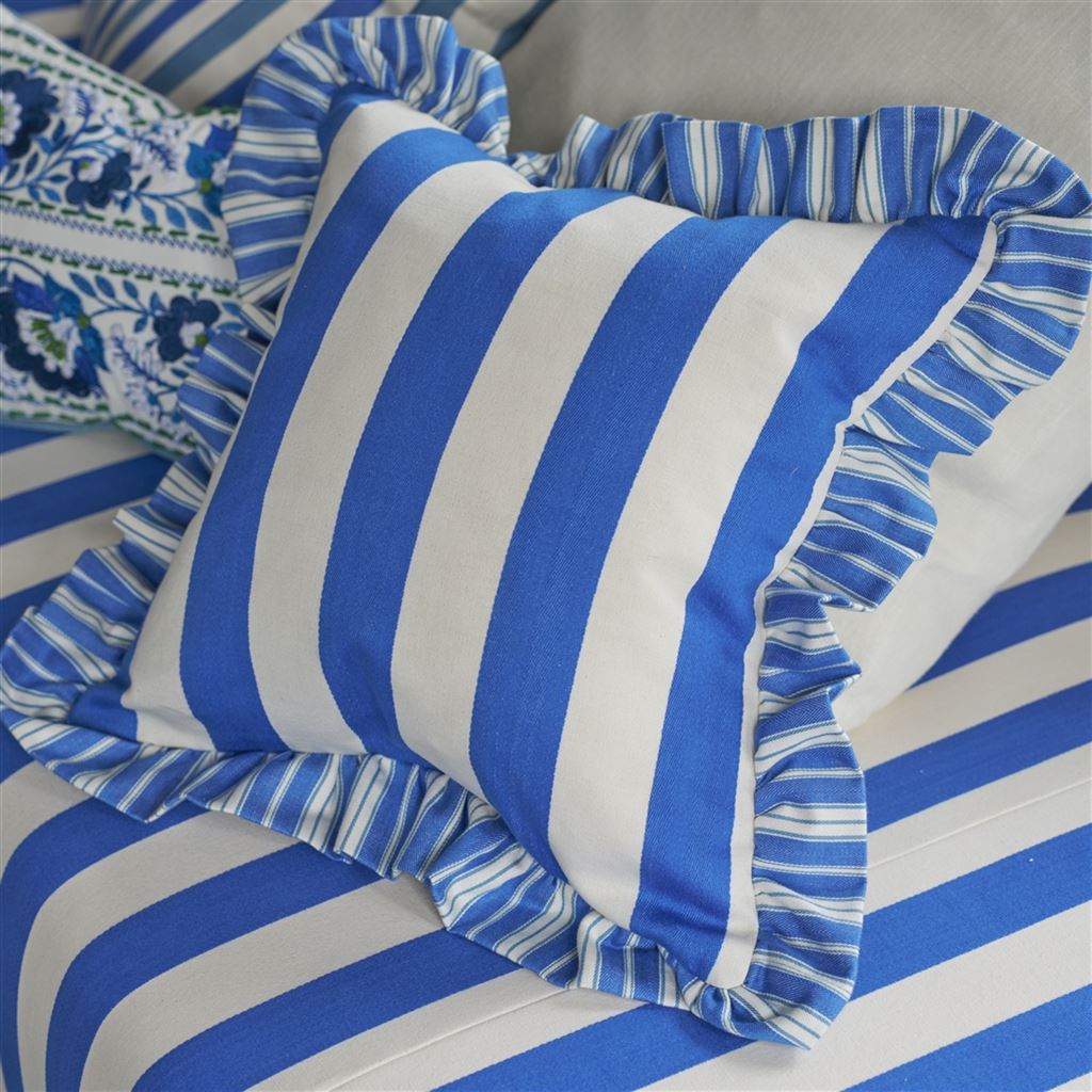 Coussin Berkeley Stripe Cobalt 