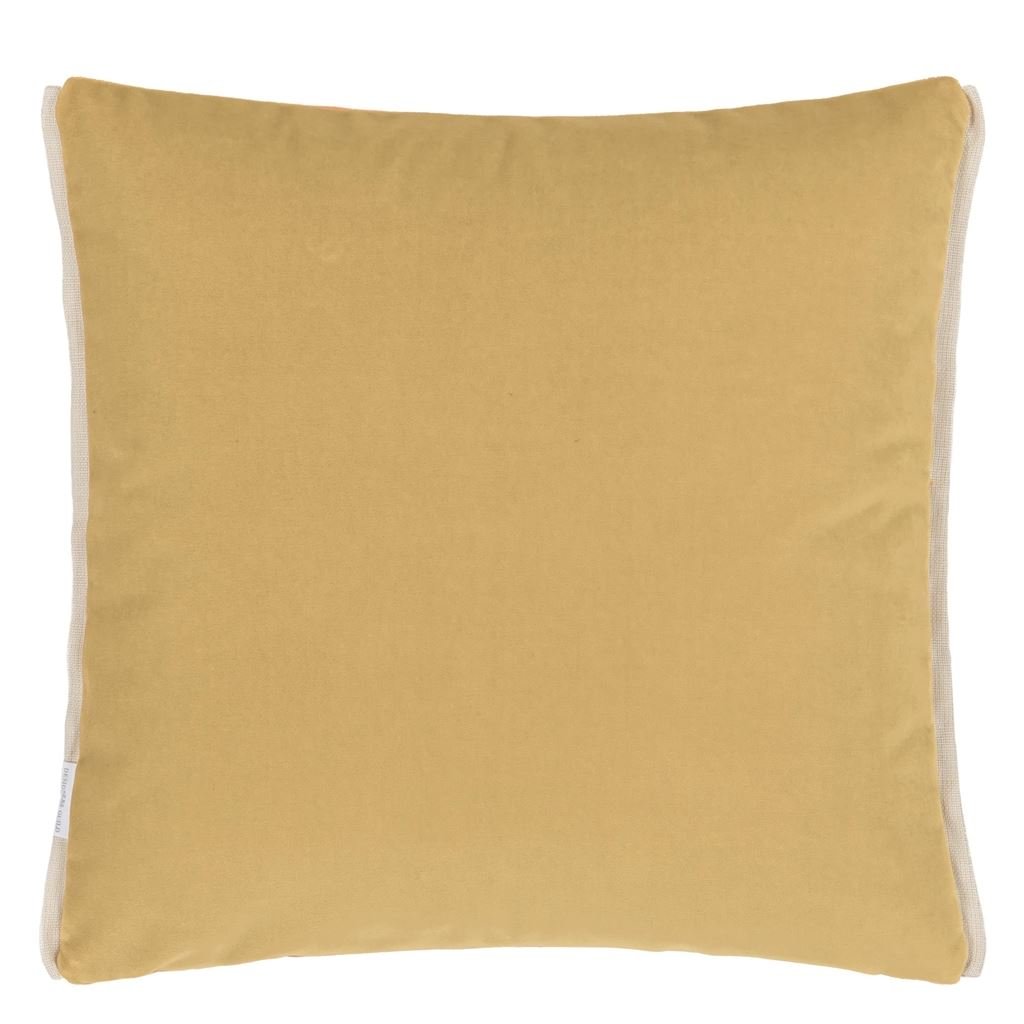 Varese Zinnia & Straw Cushion - Reverse