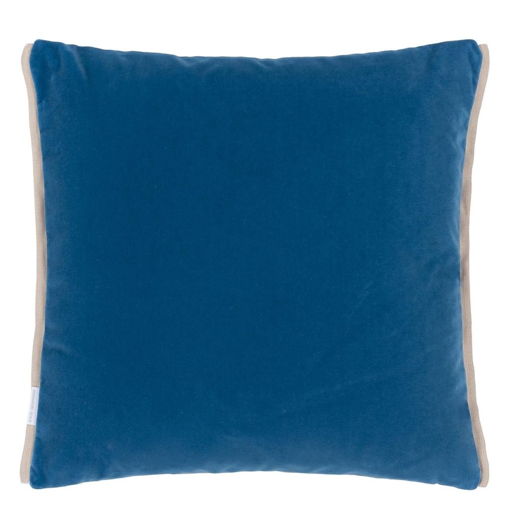 Varese Denim & Teal Cushion - Reverse