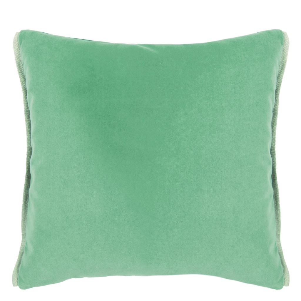 Varese Cadet & Pale Jade Cushion - Reverse