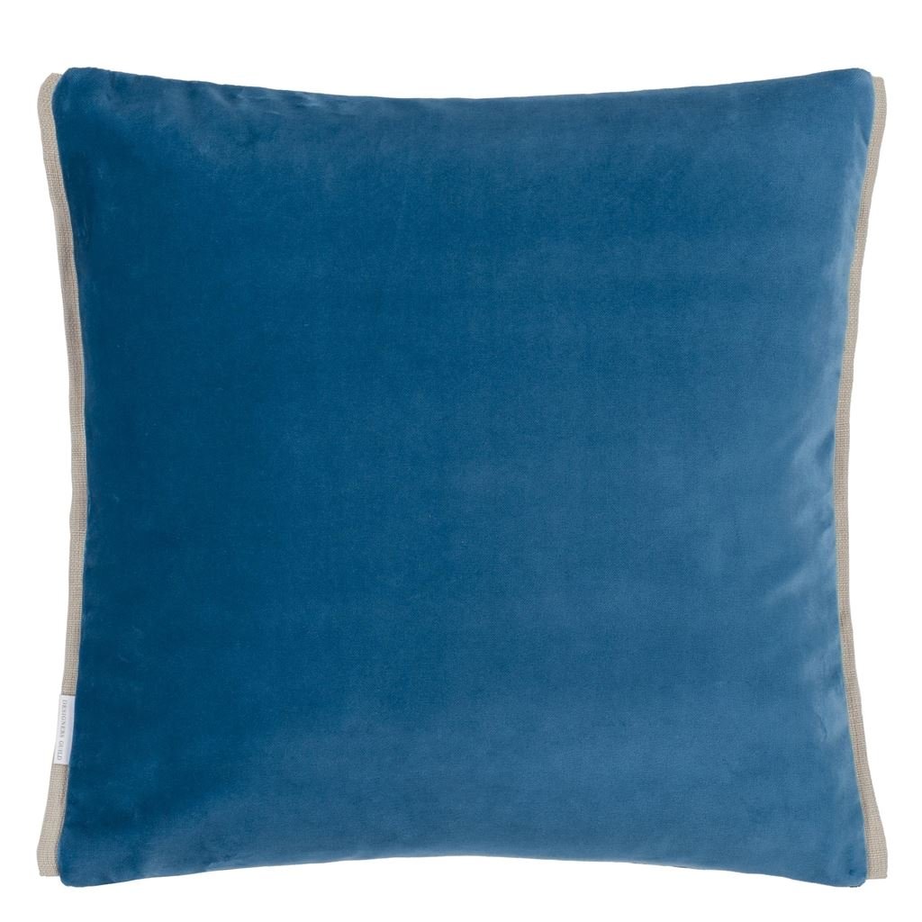 Varese Denim & Teal Cushion - Reverse