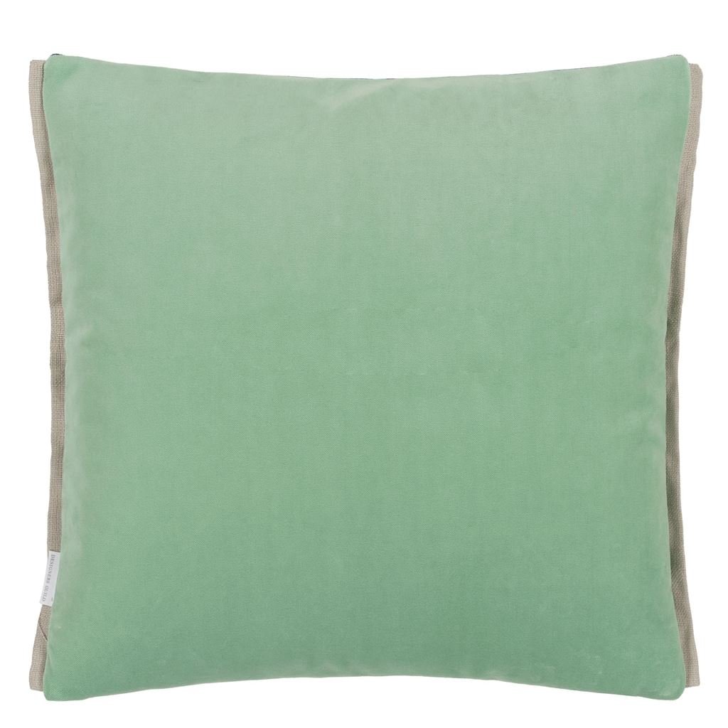 Varese Cadet & Pale Jade Cushion - Reverse