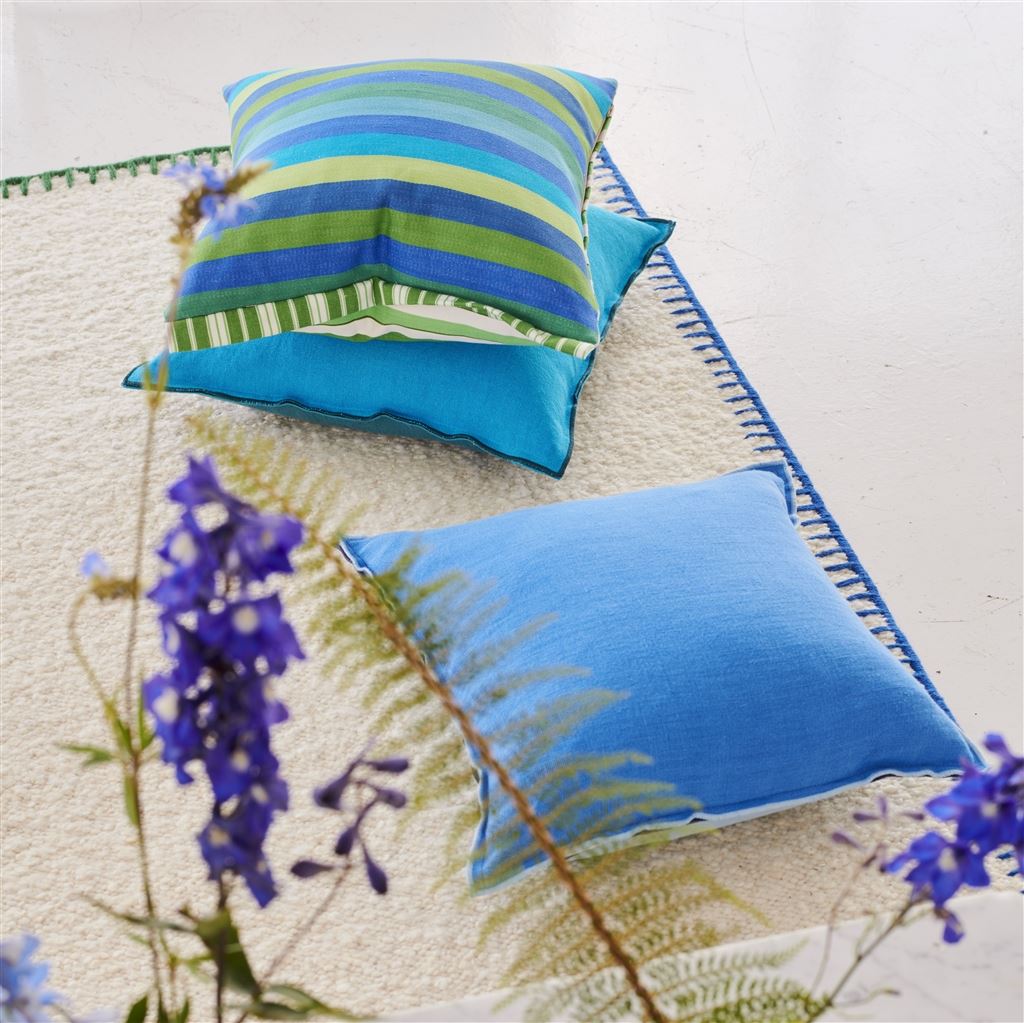 Coussin Brera Lino Cornflower & Lapis Linen