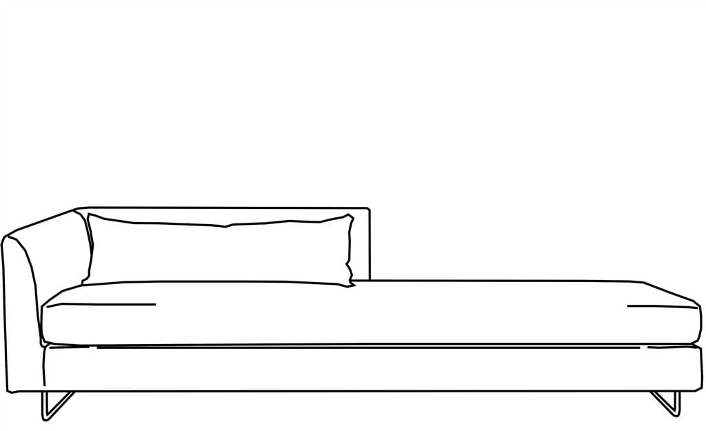 Sleek Daybed Left Arm