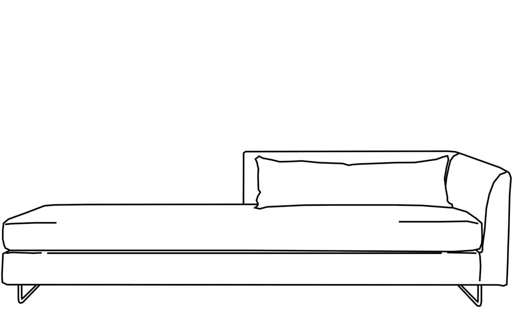 Sleek Daybed Right Arm