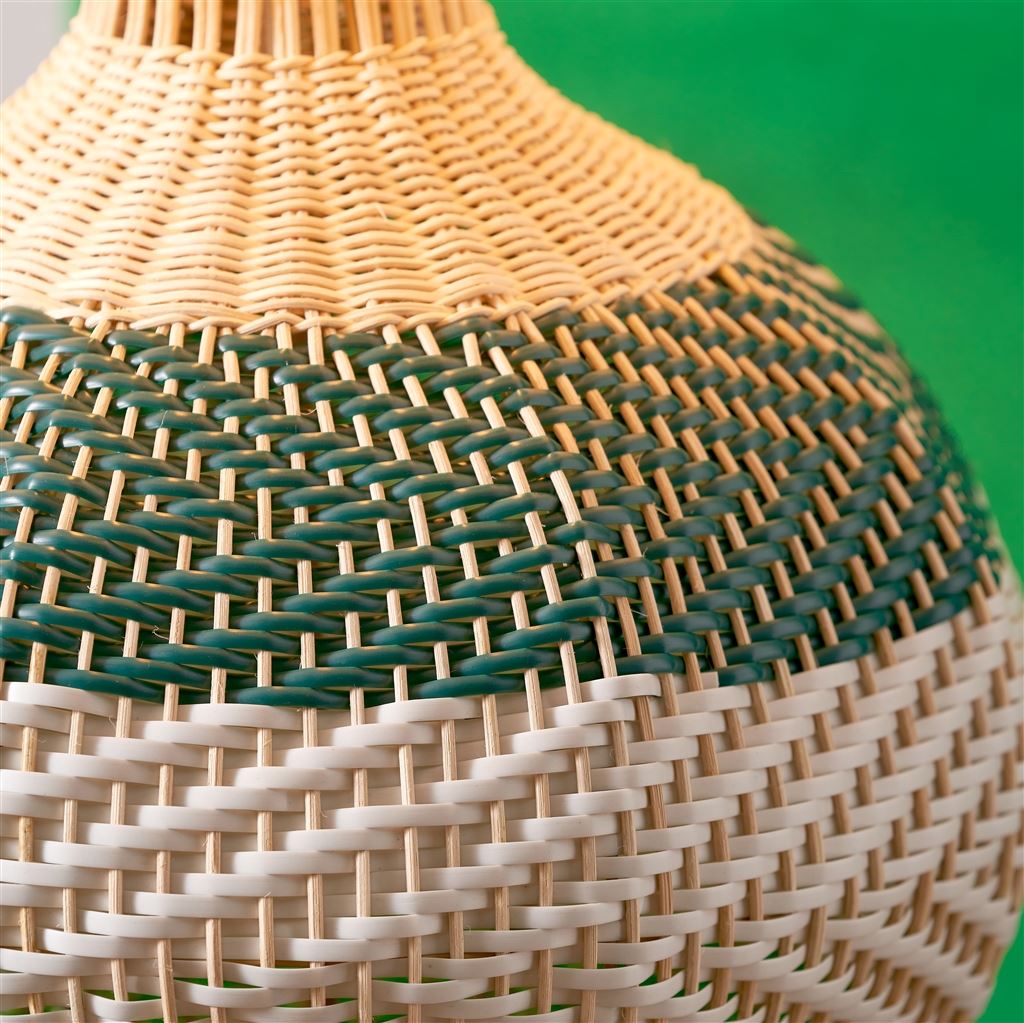 Brera Emerald Raffia Large Table Lamp