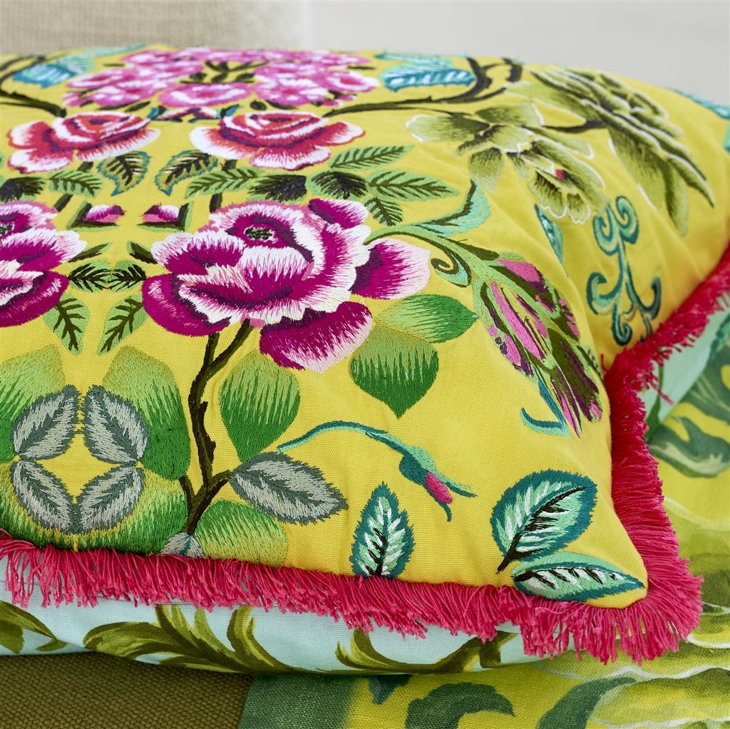 Coussin Eleonora Embroidered Alchemilla Cotton