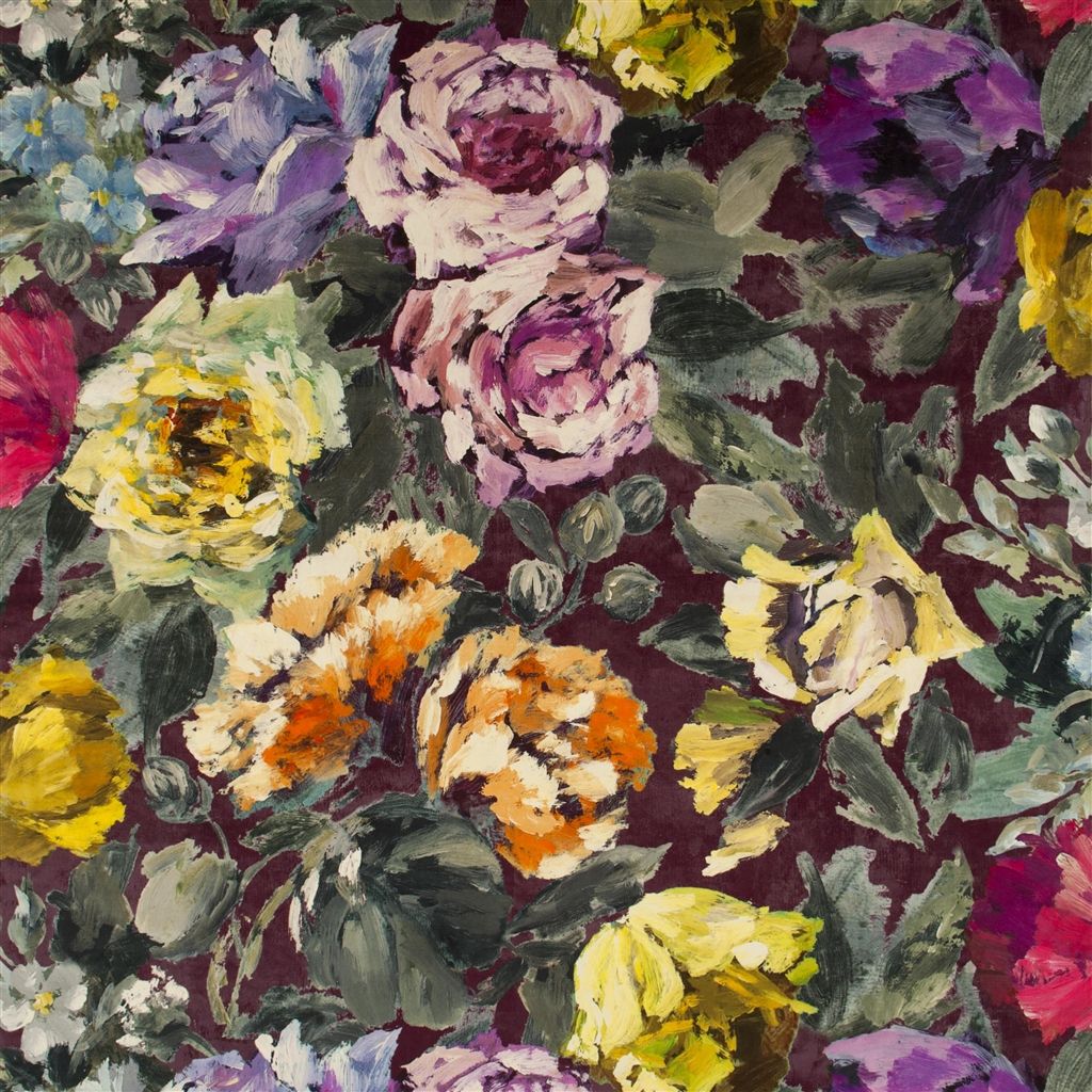 bloomsbury rose - damson fabric