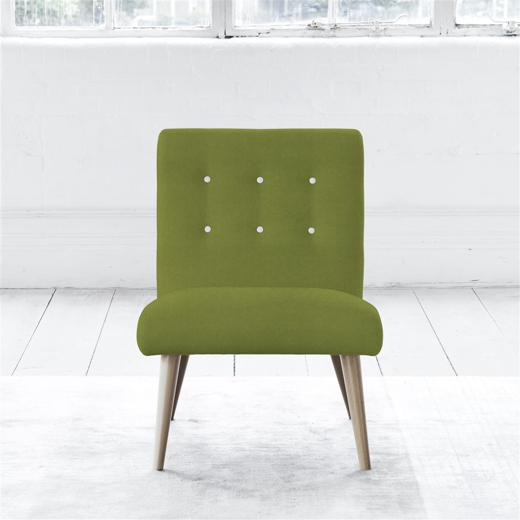 Eva Chair - White Buttons - Beech Leg - Cassia Apple