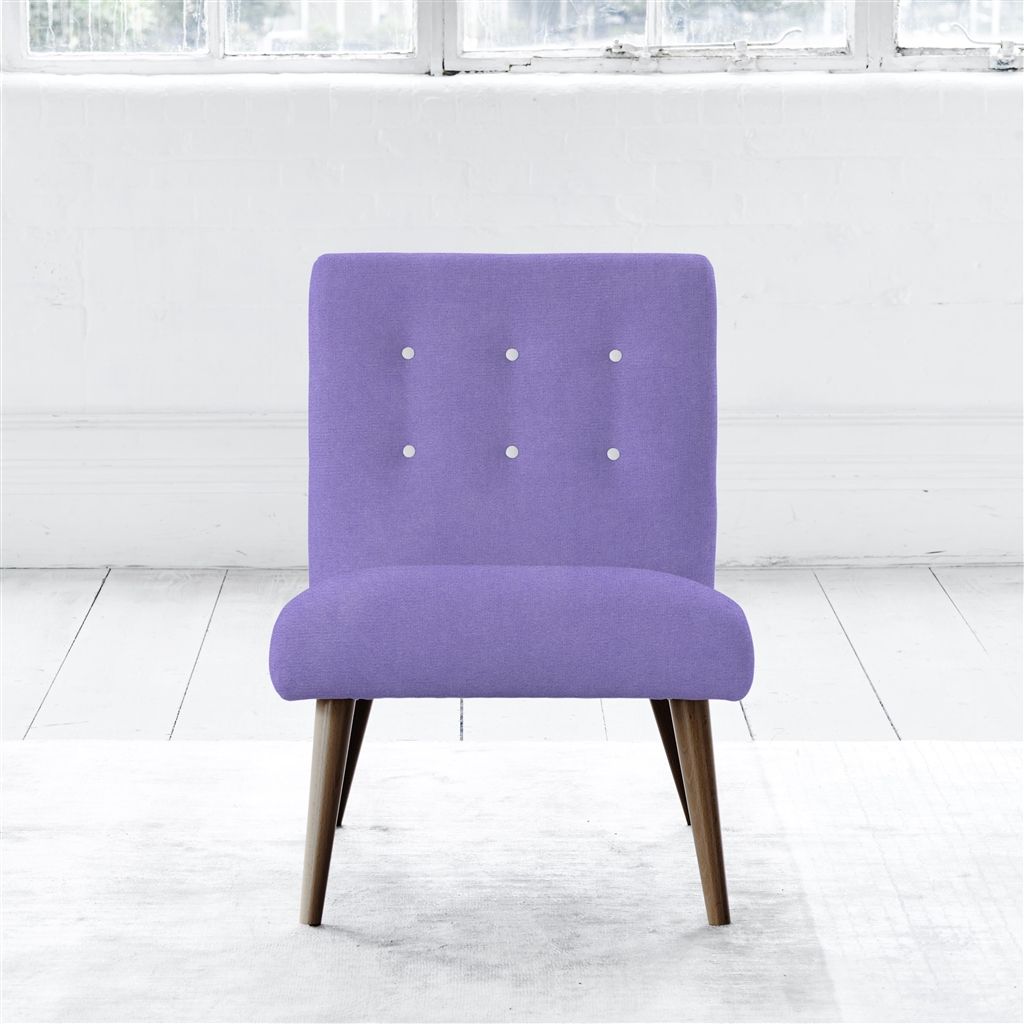 Eva Chair - White Buttons - Walnut Leg - Cassia Dahila