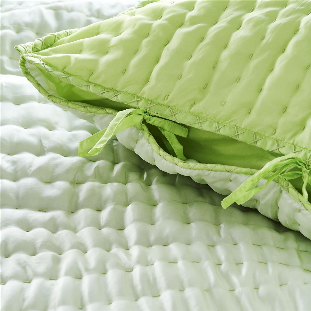 Chenevard Wild Lime & Pale Mint Quilted Pillowcases