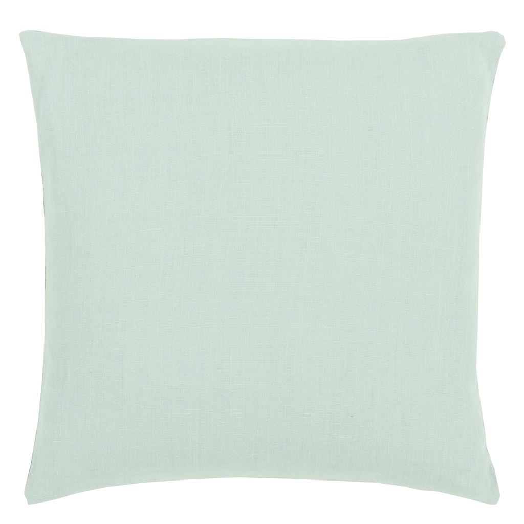The Rose Swedish Blue Cushion  - Reverse
