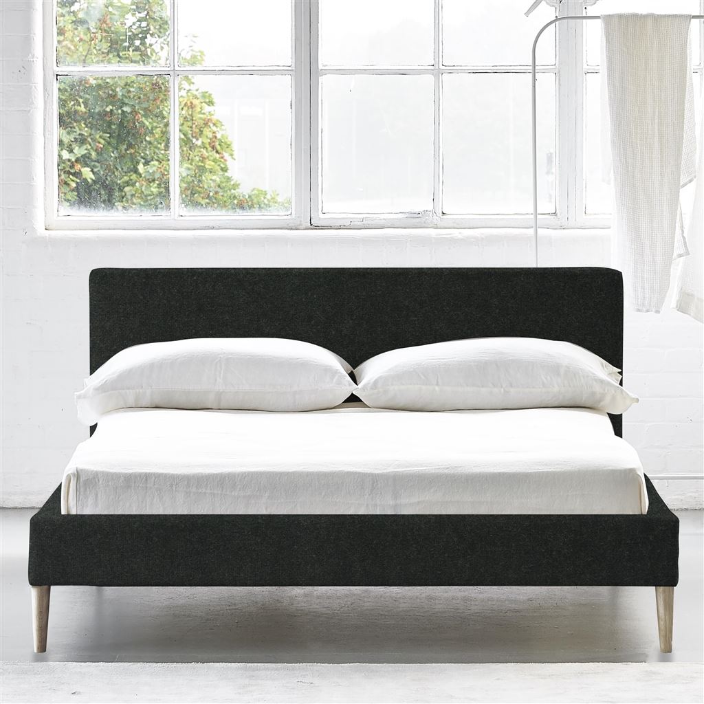 Square Low Bed -  Superking  -  Beech Leg  -  Cassia Slate