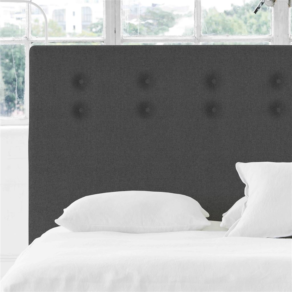 Polka Alto Headboard - Self Buttonss - Double - Rothesay Smoke