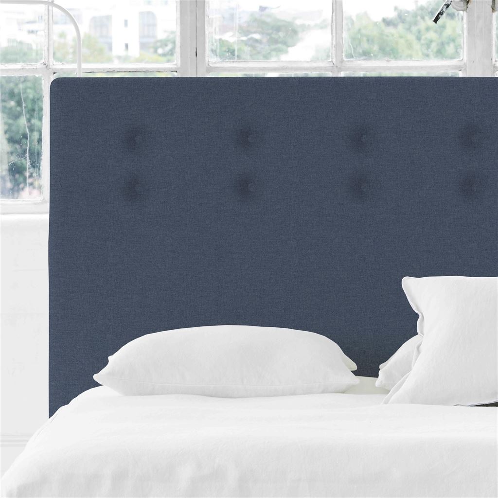 Polka Alto Headboard - Self Buttonss - Double - Rothesay Denim