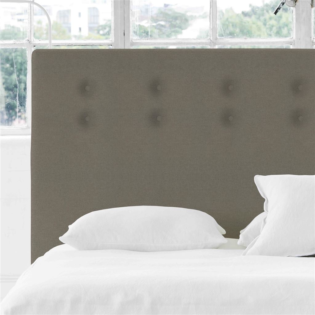 Polka Alto Headboard - Self Buttonss - Double - Rothesay Pumice