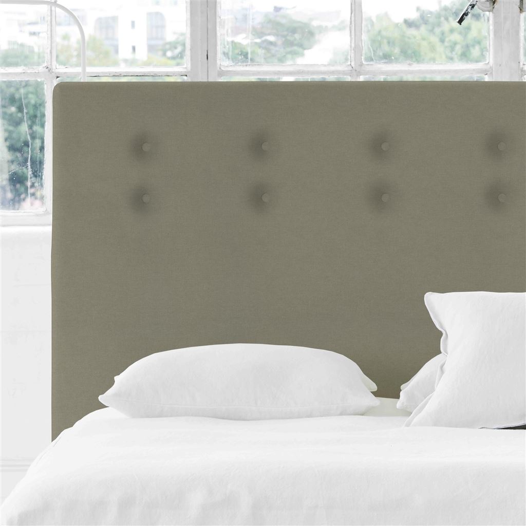 Polka Alto Headboard - Self Buttonss - Double - Rothesay Linen