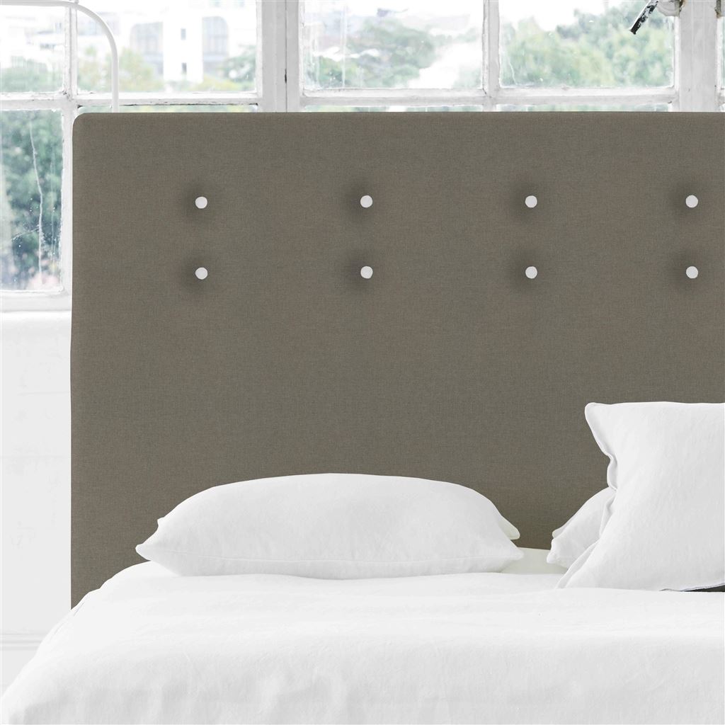 Polka Alto Headboard - White Buttonss - Double - Rothesay Pumice