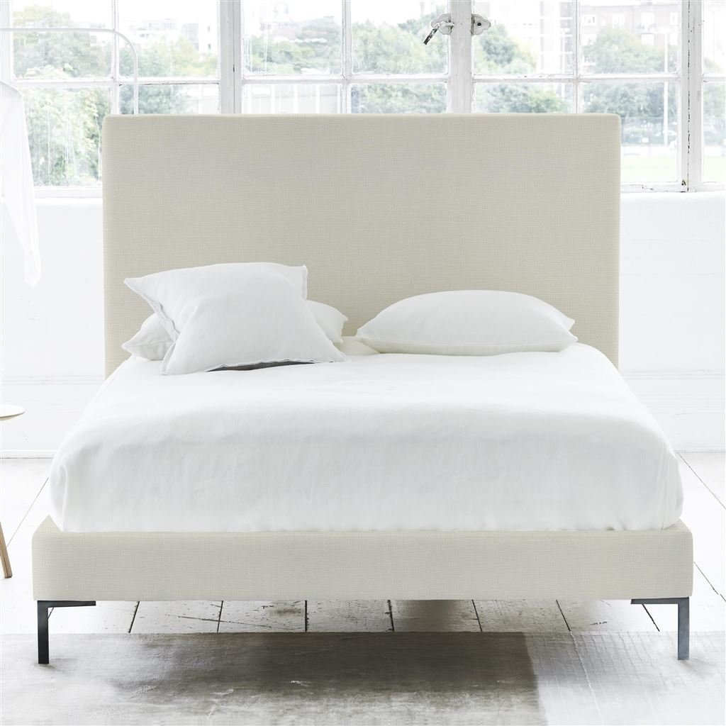 Square Bed - Superking - Metal Leg - Conway Ivory