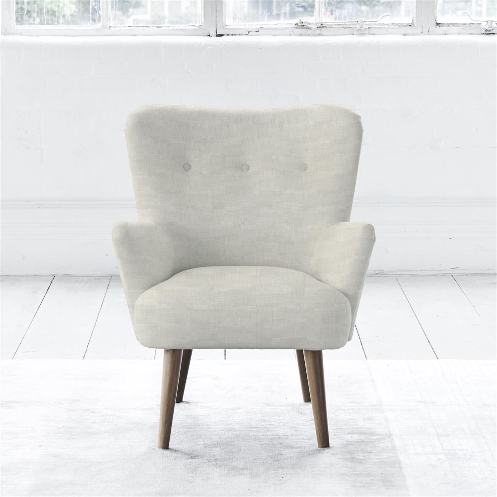 Florence Chair - Self Buttonss - Walnut Leg - Conway Ivory