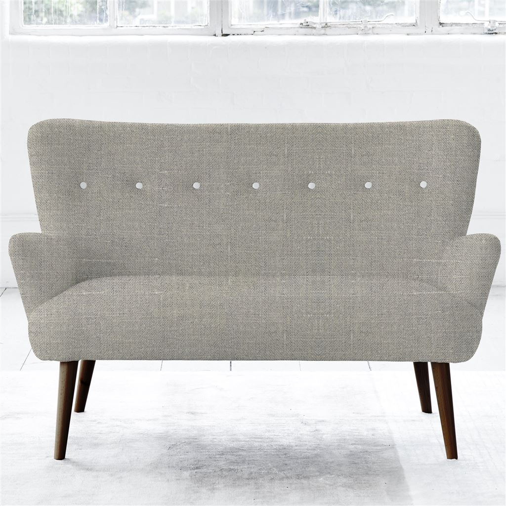 Florence Sofa - White Buttons - Walnut Leg - Conway Natural