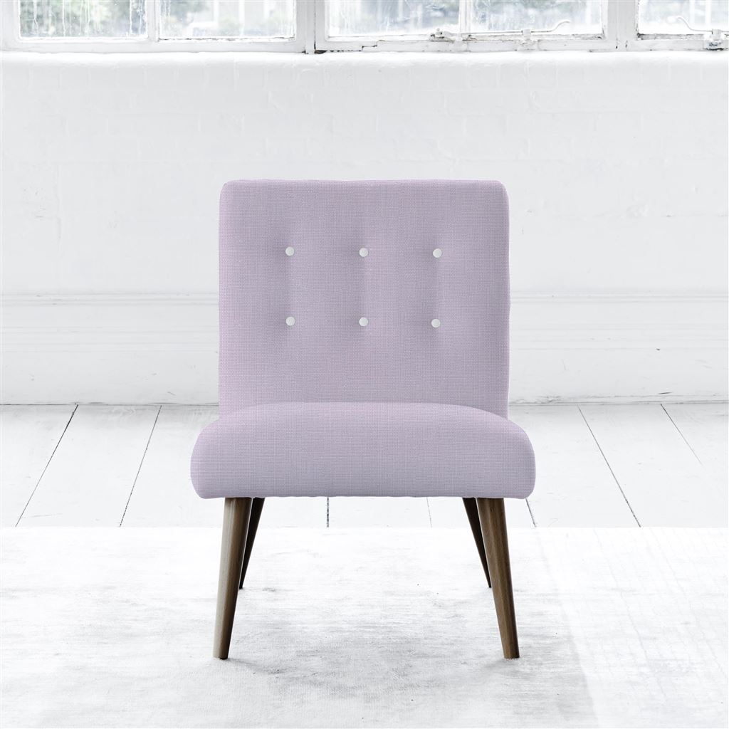 Eva Chair - White Buttonss - Walnut Leg - Conway Orchid