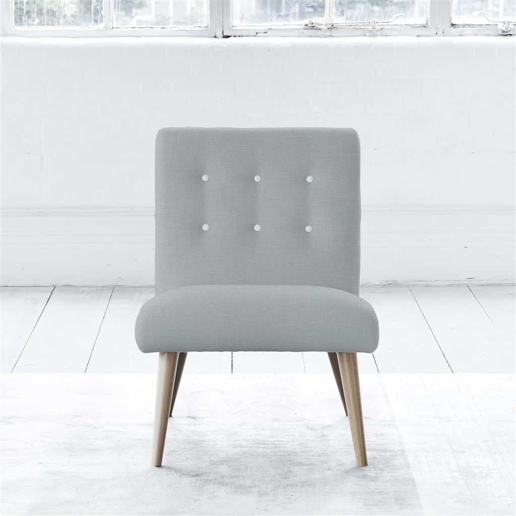 Eva Chair - White Buttonss - Beech Leg - Conway Platinum
