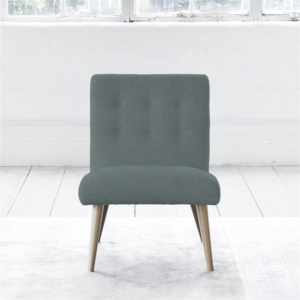 Eva Chair - Self Buttonss - Beech Leg - Rothesay Aqua
