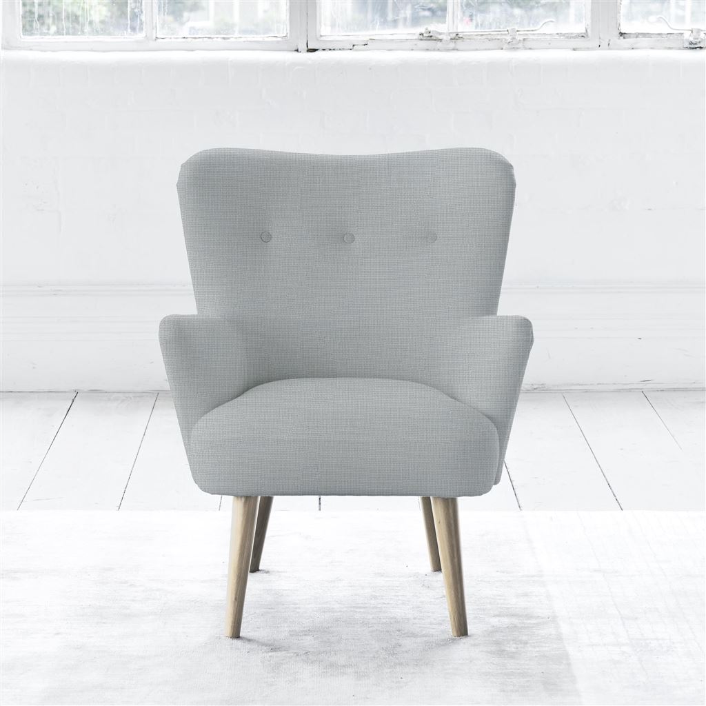 Florence Chair - Self Buttonss - Beech Leg - Conway Platinum