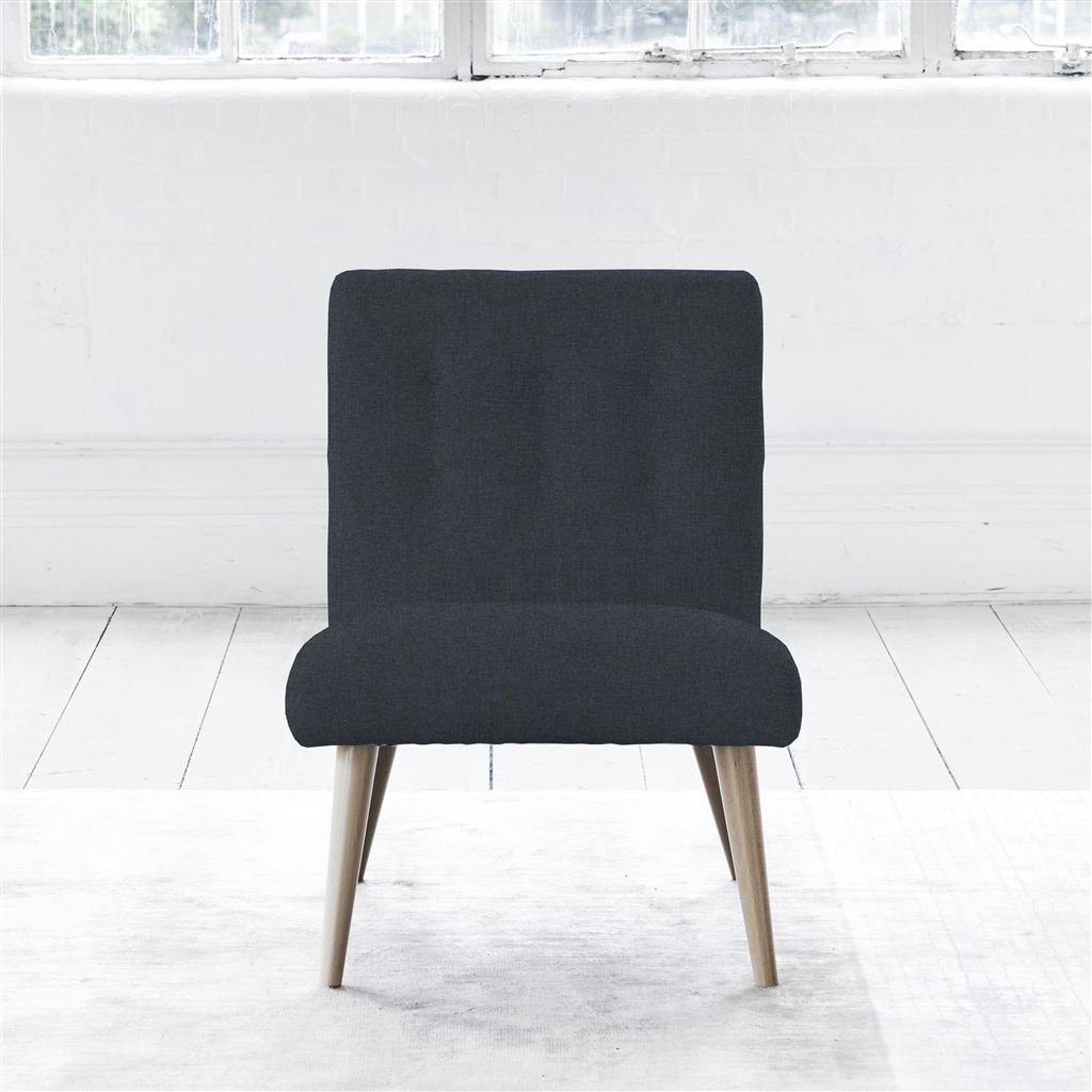 Eva Chair - Self Buttonss - Beech Leg - Rothesay Indigo