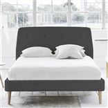 Cosmo Bed - Self Buttons - Superking - Beech Leg - Rothesay Smoke