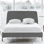 Cosmo Bed - White Buttons - Superking - Metal Leg - Rothesay Zinc